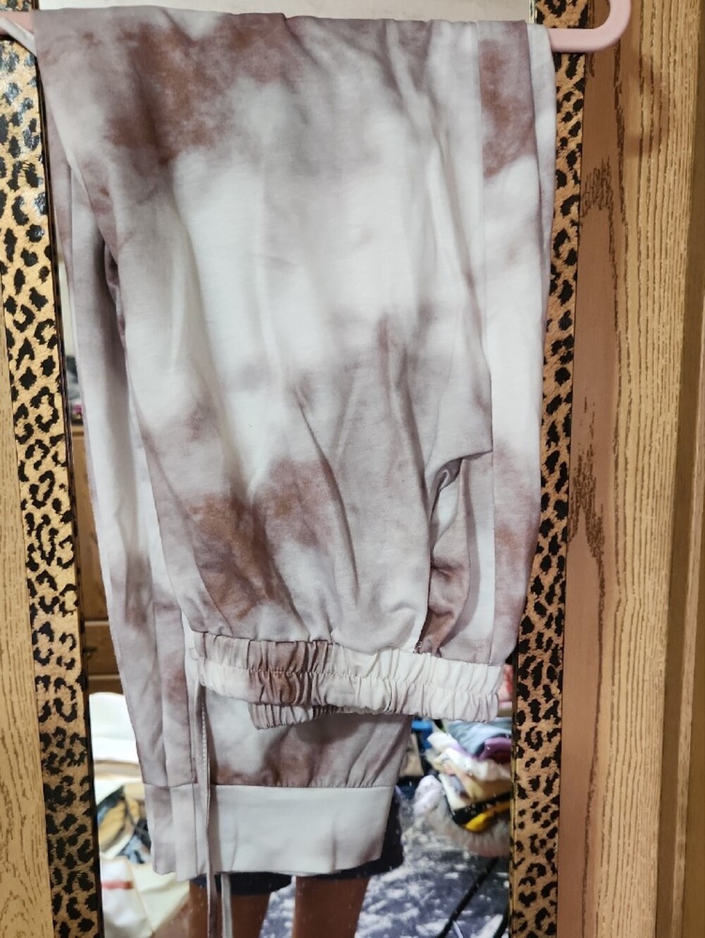 SHEIN Mauve Tie-Dye Long Sleeve Top W Joggers, Set - Picture 2 of 5
